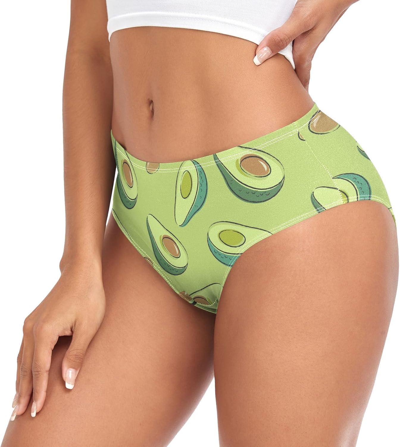 [SALTY FLOWER]★AVOCADO COVER PANTIES vvfelixl Avocado Cute Panties for Women,Women Underwear