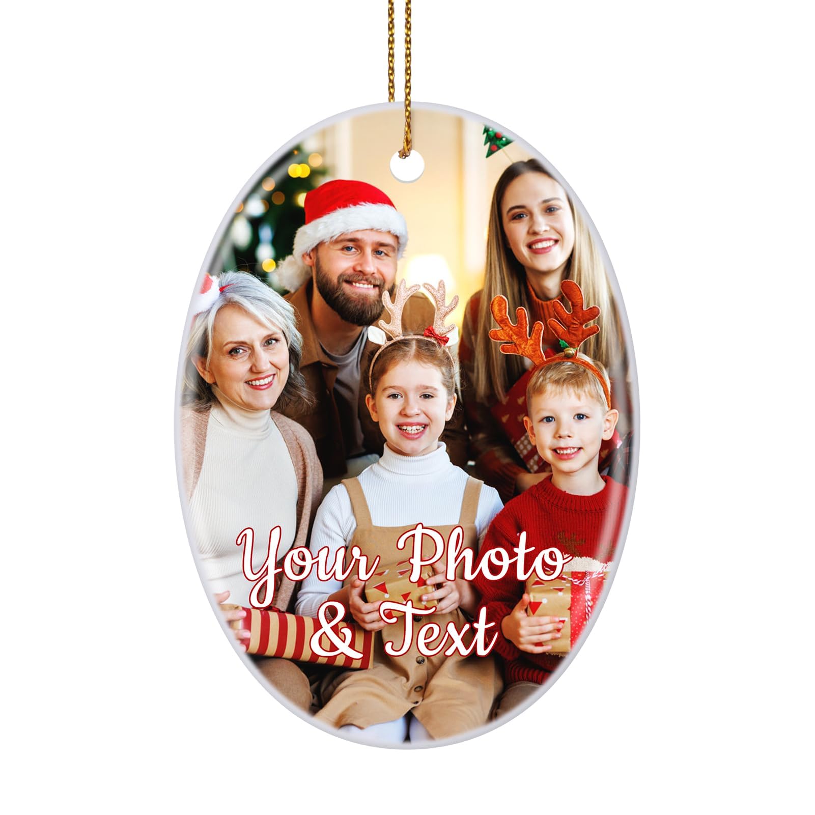 Personalized Christmas Ornaments, Custom Photo Ornaments for Christmas Tree