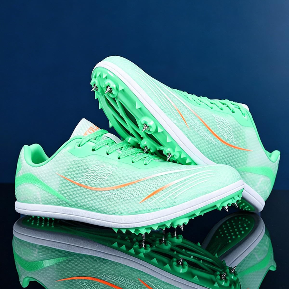 Hombre y Mujer Zapatillas De Atletismo con Clavos Zapatillas de Correr Zapatos De Carreras Y Salto para Sprint Competición Niños Y Niñas
