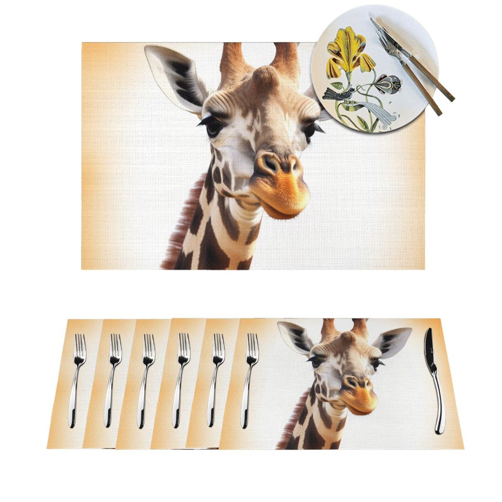 Set de table facile à nettoyer contre les taches de cuisine lot de 6 en PVC