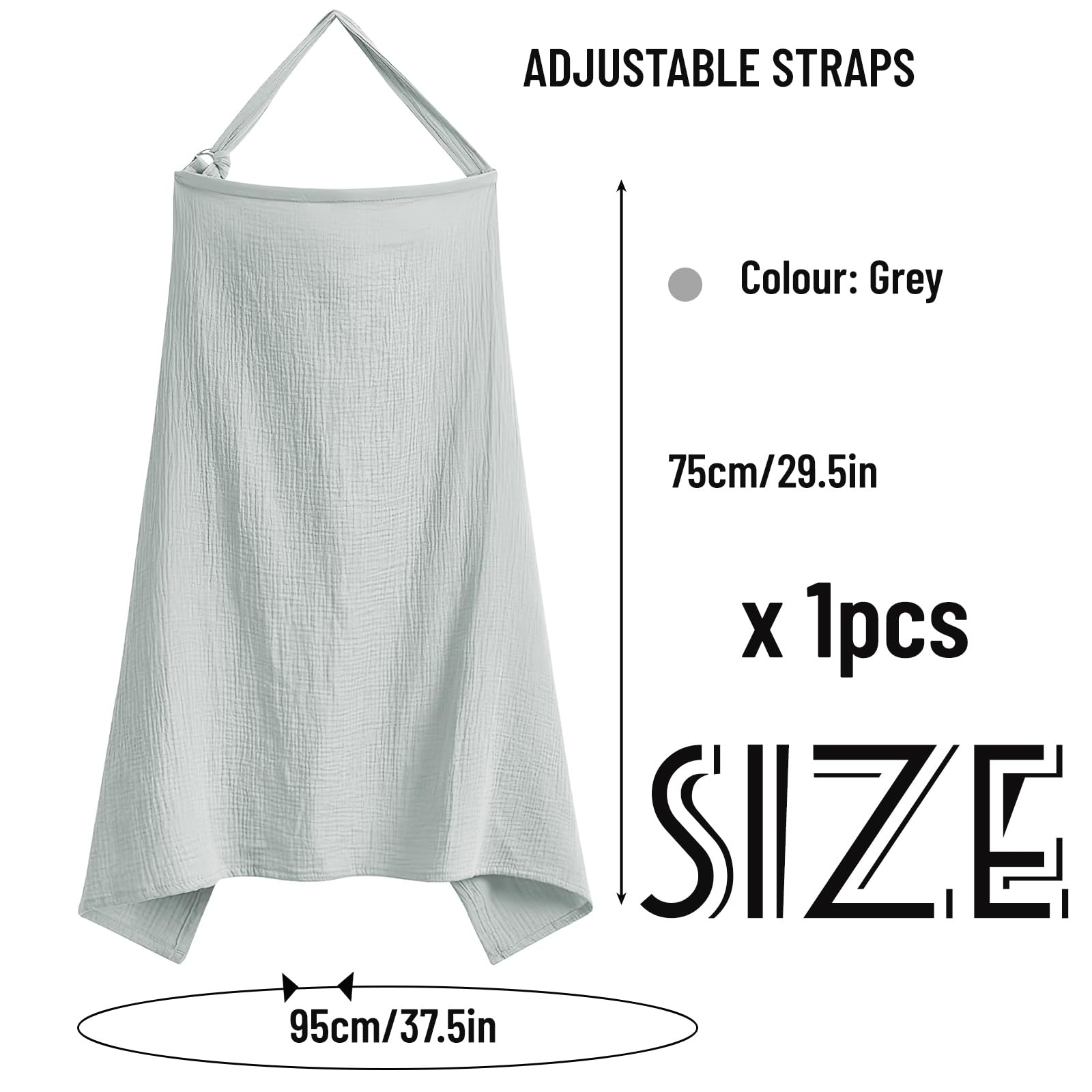 Cape Allaitement en Mousseline pour Bébé, Coque d'Intimité Totale