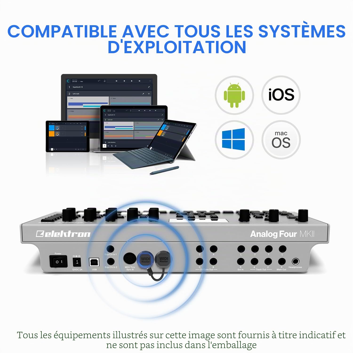 CME WIDI Master Blue – Adaptateur Bluetooth MIDI via DIN 5 Broches, Latence Ultra Faible de 3 ms