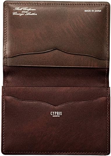 【新品】キプリス　オイルシェルコードバン&シラサギレザー　名刺入れ キプリス】名刺入れ(通しマチ)□オイルシェルコードバン＆シラサギレザー