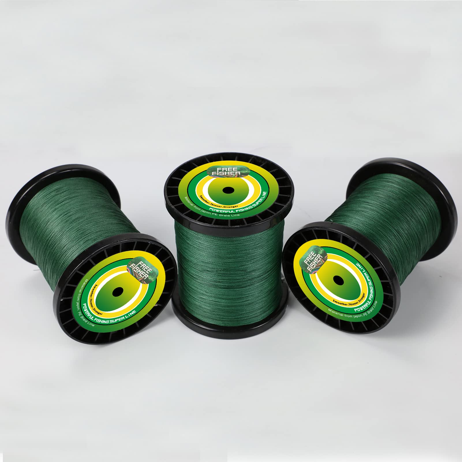Ligne de Pêche en PE 4 Braid 2000m Tresse de Pêche Super Force 20-50LB Fil de Pêche Tressé Solide