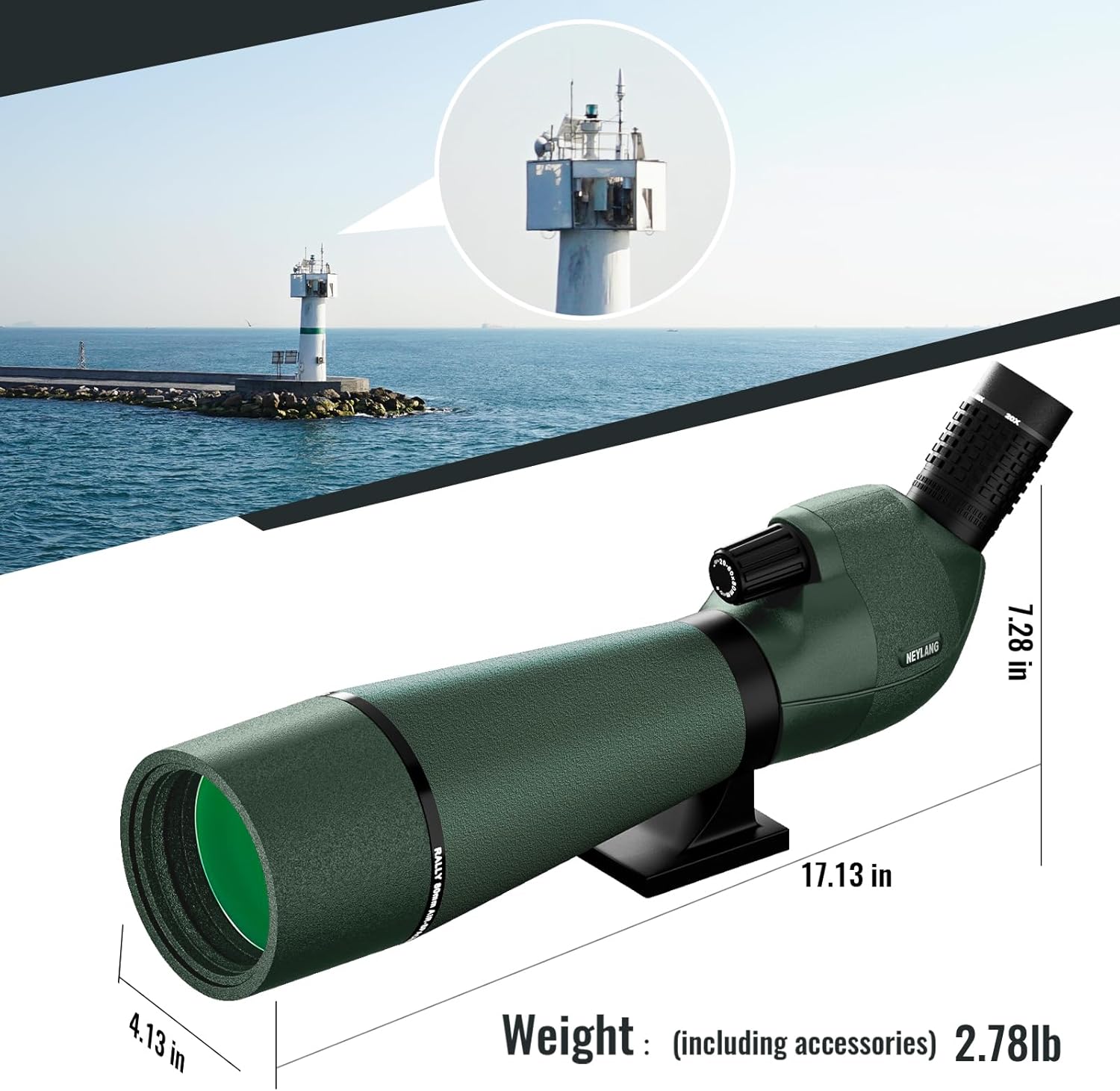 20-60X80 Spotting Scope for Shooting Hunting - Spotter Scopes with Tripod Phone Adapter Waterproof HD Scope for Bird Watching Wildlife Scenery