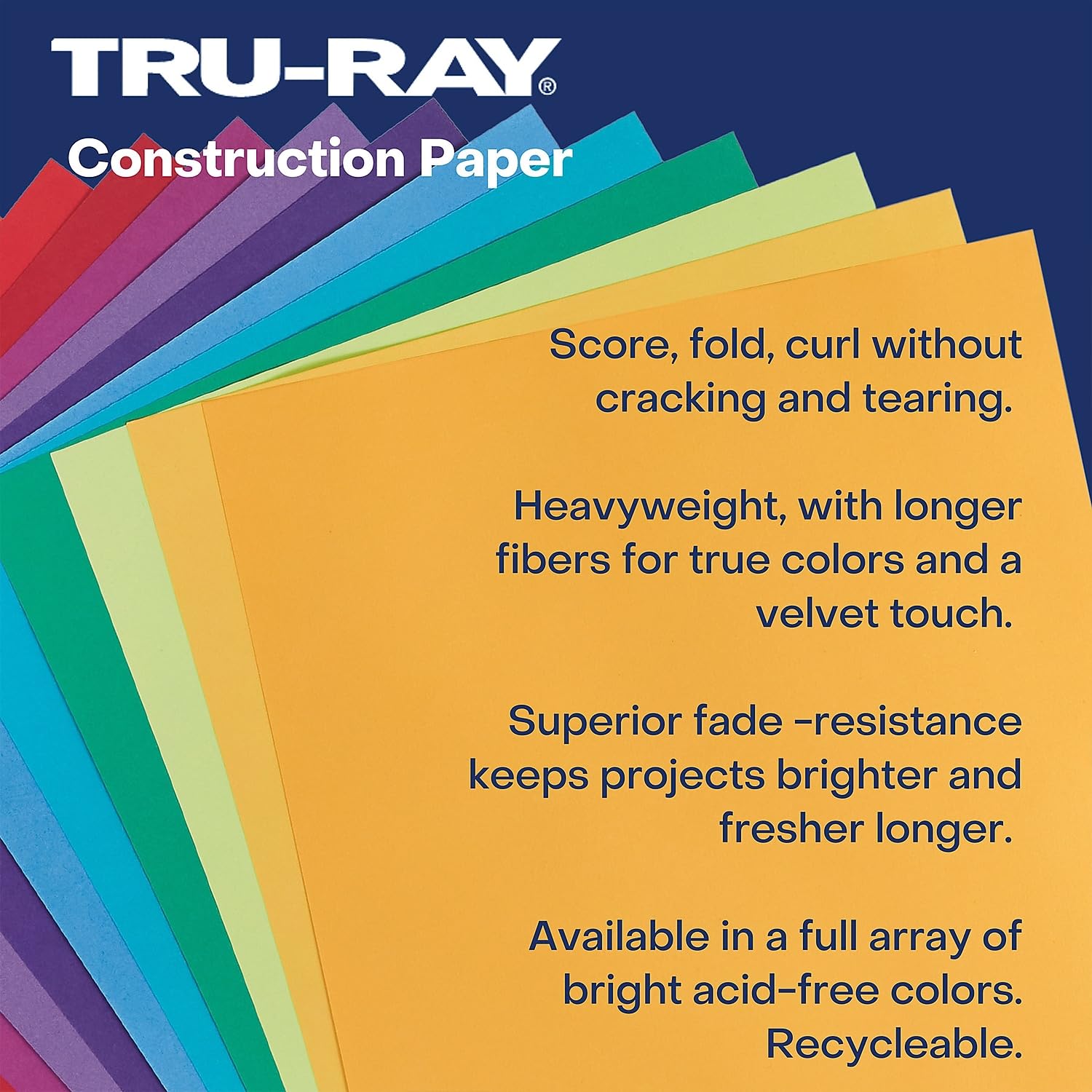 Pacon Tru-Ray 9-inch x 12-inch Construction Paper, Electric Orange, 50 Sheets/Pack, 5 Packs (PAC103404-5) - Image 5