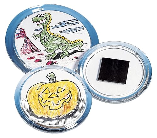 Neil Enterprises Inc. Imanes redondos acrílicos DIY Snap Together - Paquete de 12