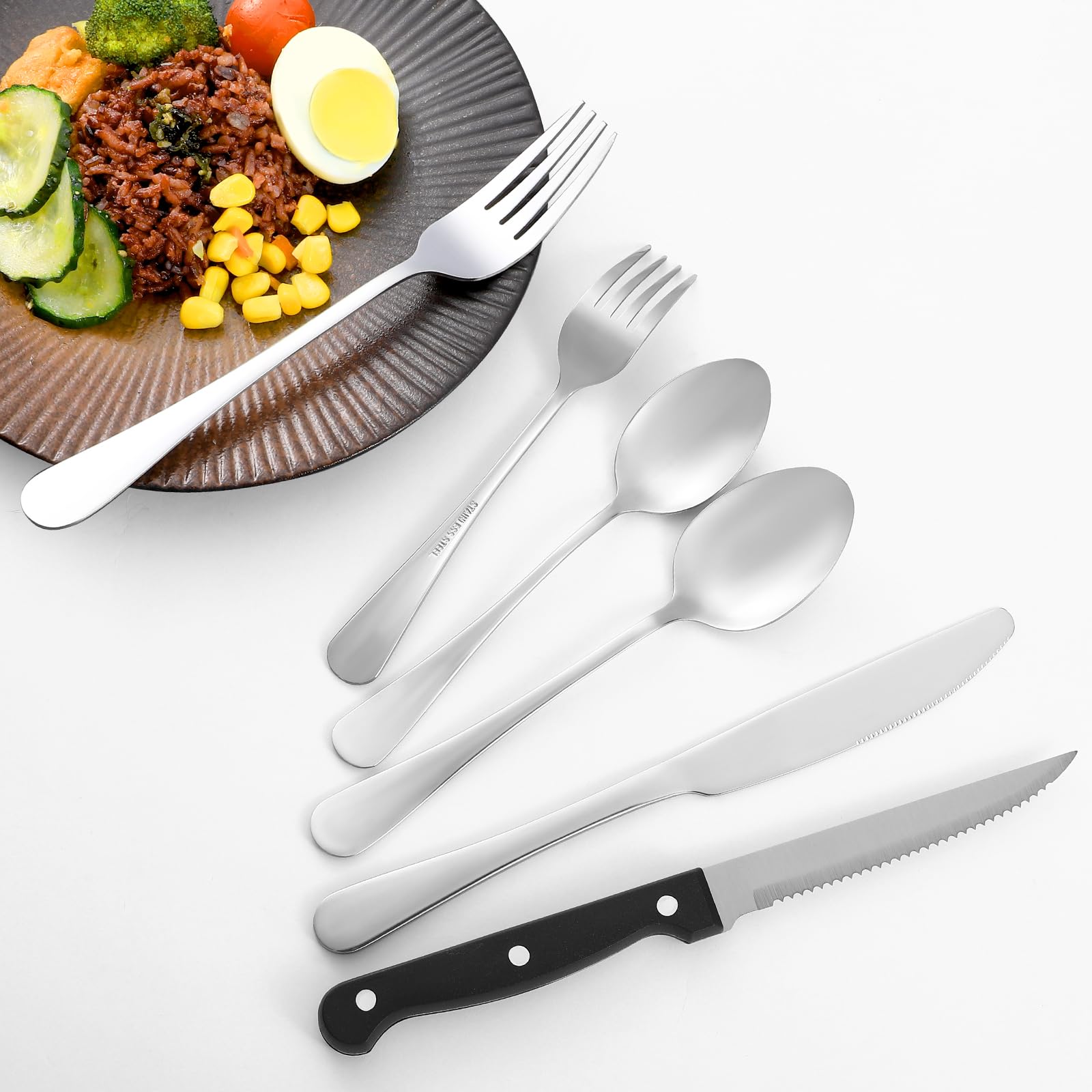 8 Pcs Dinner Forks Set, Food Grade Stainless Steel Forks Silverware, Metal Fork, Flatware Fork for Home, Kitchen or Restaurant, Mirror Polished, Dishwasher Safe, 7.3 Inches — Amazon image 5
