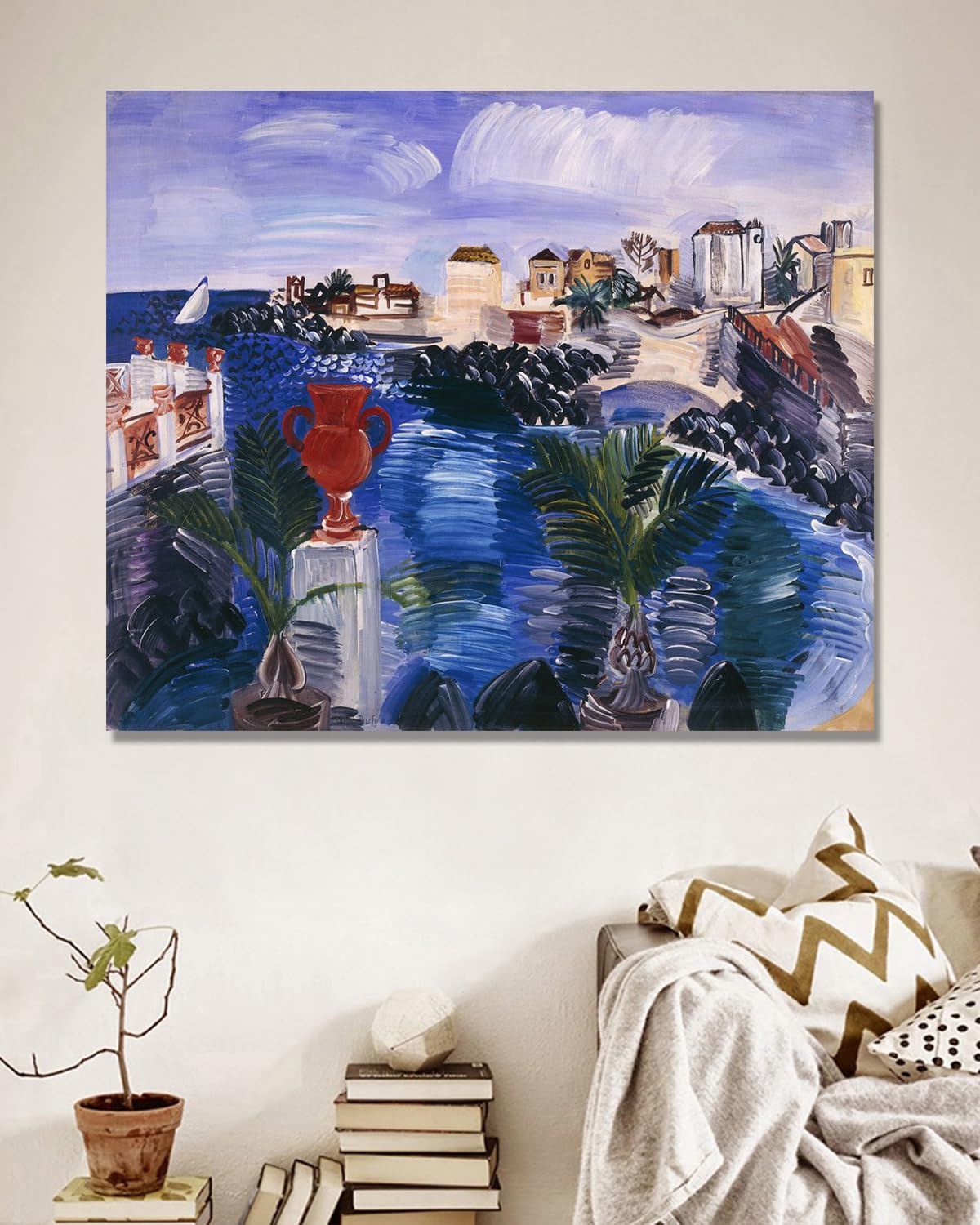 Raoul Dufy wydruki, wiejska sceneria), plakat podróżny w stylu vintage, sztuka impresjonistyczna, obraz ścienny na płótnie do dekoracji domu, 30 x 36 cm, tylko płótno