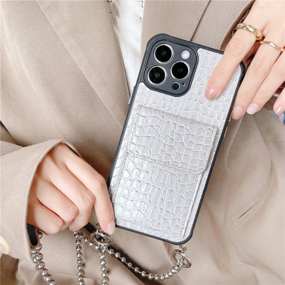 Coque collier iPhone 11 en cuir gris BSAPP idéale pour garder les mains libres en voyage - 8