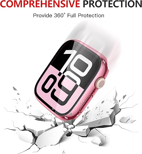 Miniatura 216 de Misxi [Paquete de 2] - Funda impermeable con botón para Apple Watch Series 6, SE, Series 5, Series 4 de 40 mm, funda protectora anticaídas de 1