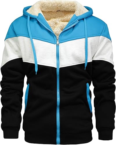 Chaquetas térmicas de forro polar de invierno para hombre, sudaderas con capucha con forro de sherpa, chaqueta gruesa y cálida, ropa de abrigo