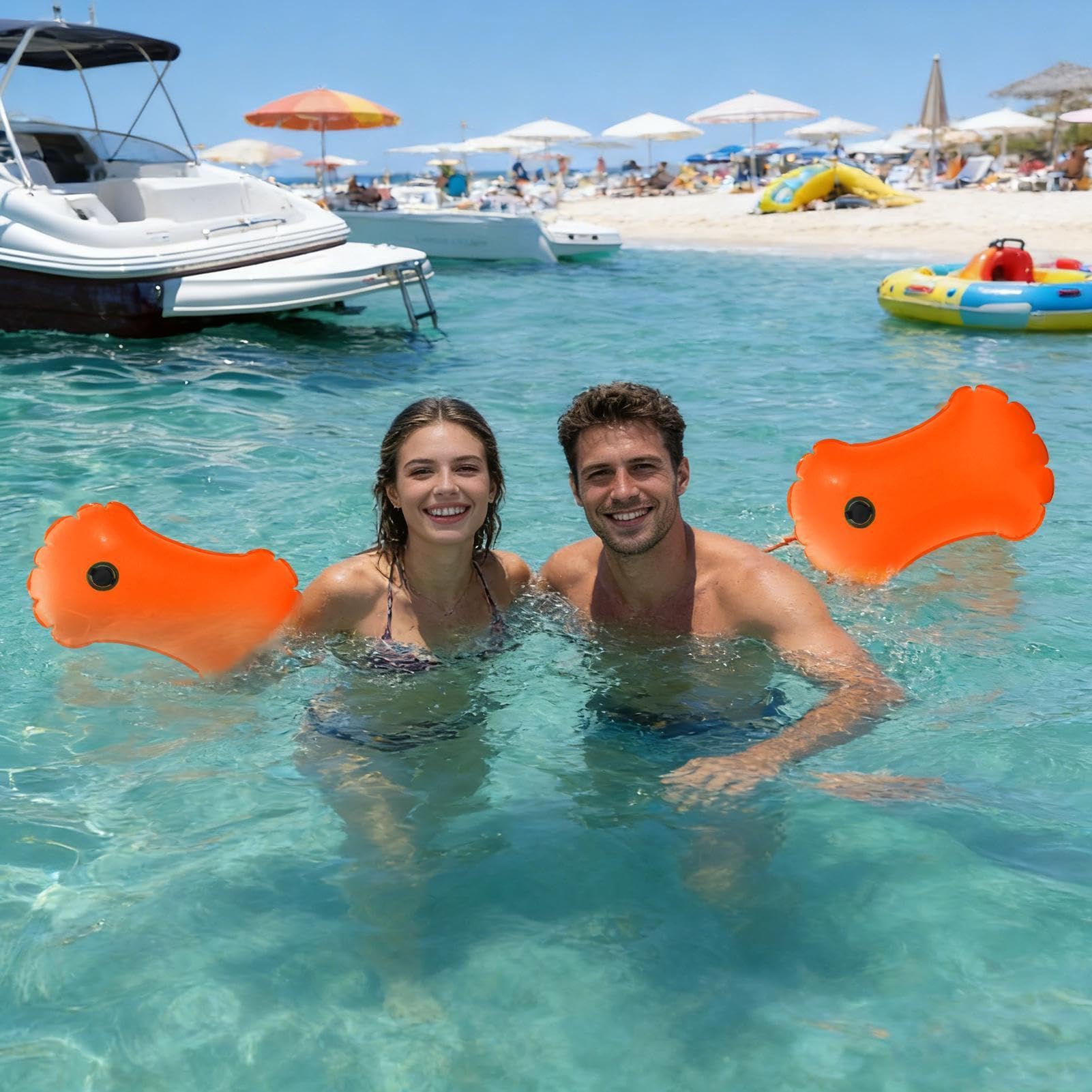 Boy da nuoto in acqua aperta, sicurezza portatile ad alta visibilità | Boa da nuoto per - triatleti nuotatori kayak snorkeling all'aperto in mare lago elfo competizione di allenamento