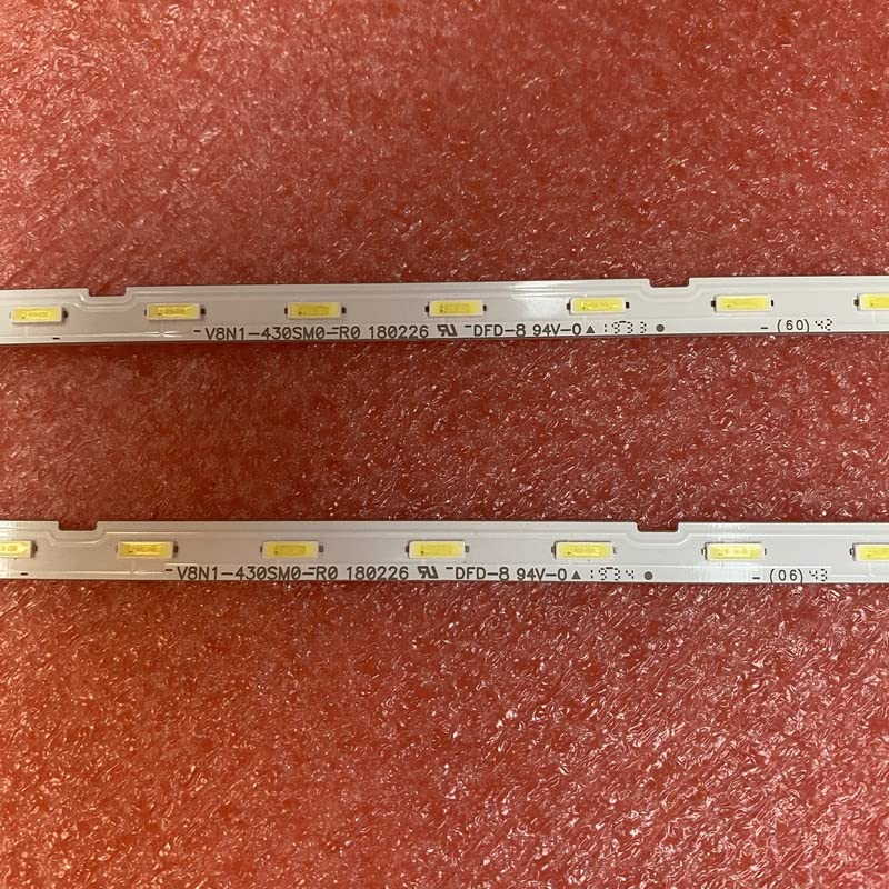 Tira De LED for Iluminación Trasera Compatible Fit For Samsung UE43NU7025 UE43NU7190U UE43NU7025K UE43RU7100 UE43RU7200 UE43NU7125K UE43RU7190U UE43NU7092U(4 PCS For 2 TV)