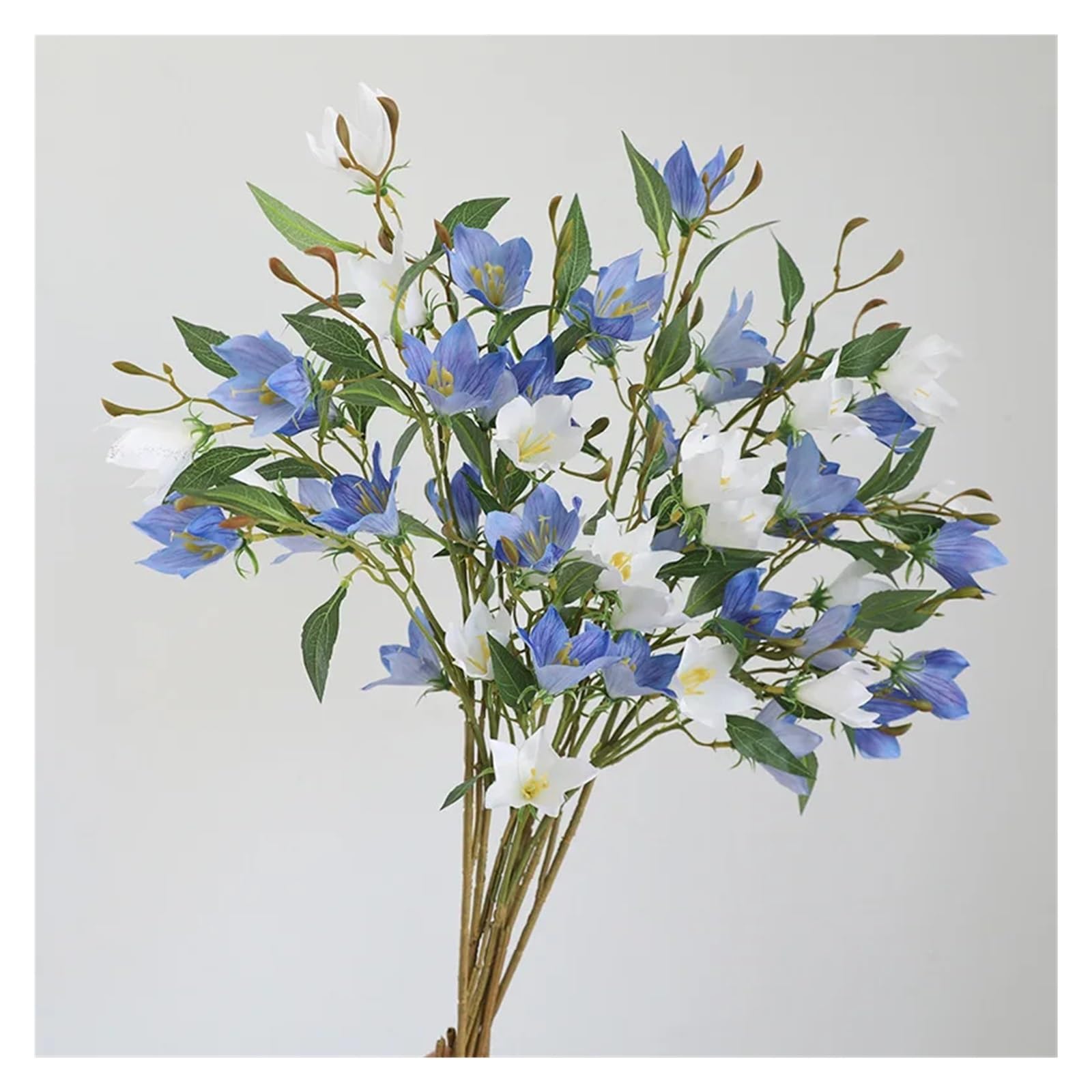 Sztuczne kwiaty i rośliny, Sztuczny jedwabny kwiat Lisianthus opakowanie 6 sztuk wielokolorowe(White)