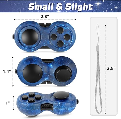 Miniatura 17 de WTYCD El Fidget Retro original: Juego de control clásico de goma Fidget Focus Toy con funciones de 8 vueltas y cordón - perfecto para aliviar