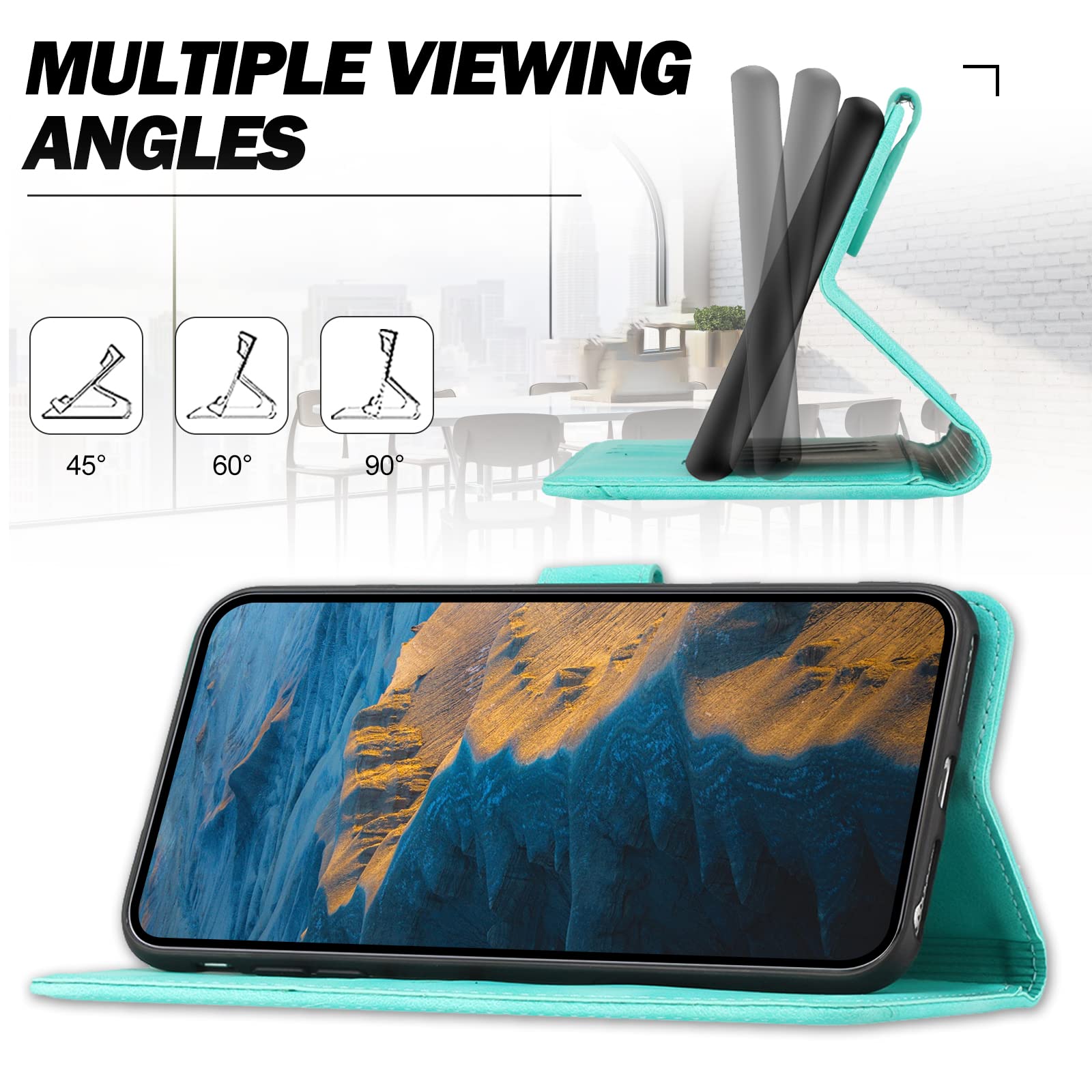 SIENIANLINE Custodia per Xiaomi Redmi 9C / Xiaomi Redmi 10A / 9C NFC/Poco C3, Cover a Libro