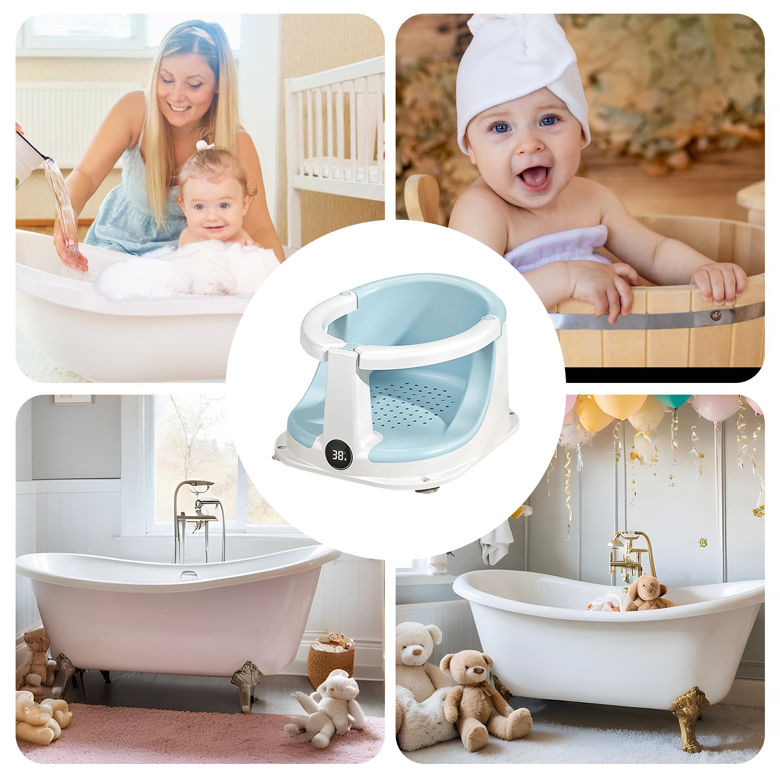 Asiento de baño para niños pequeños - Asiento de baño para niños