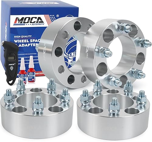 MOCA 2.000 in 5x120.65 espaciadores de rueda centrados (diámetro de 3.429 in) pernos M12x1.5 aptos para Chevrolet Corvette S10 Camaro y para GMC