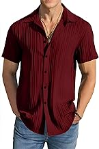 FILO HEVIS Men's Popcorn Textured Casual Stylish Shirt Half Sleeve.