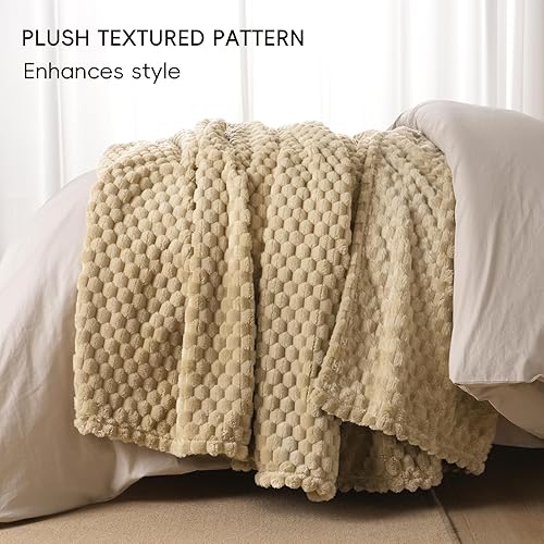 Miniatura 7 de PHF Manta de forro polar de franela ultra suave, tamaño individual, manta ligera de forro polar jacquard 3D, no se desprende, no hace bolitas,