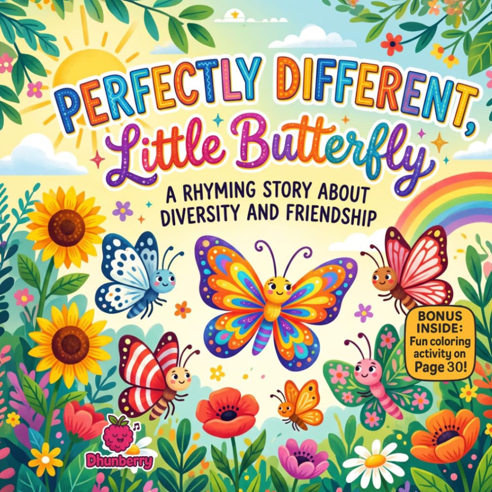 Perfectly Different, Little Butterfly: A Funny Rhyming Picture Book About Friendship, Confidence, and Celebrating Differences