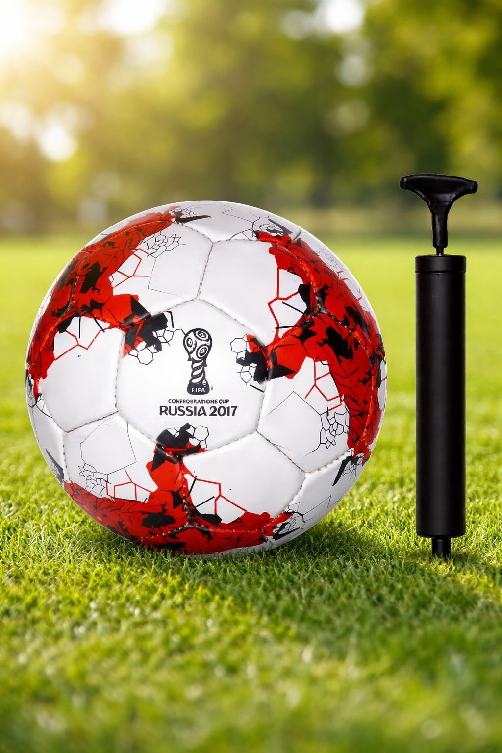 VITAL SPORTS CLUB Football Size 5 | Durable PU Leather Soccer Ball for Training & Matches | Official Size & Weight Football for Outdoor & Indoor Play (with Pump)