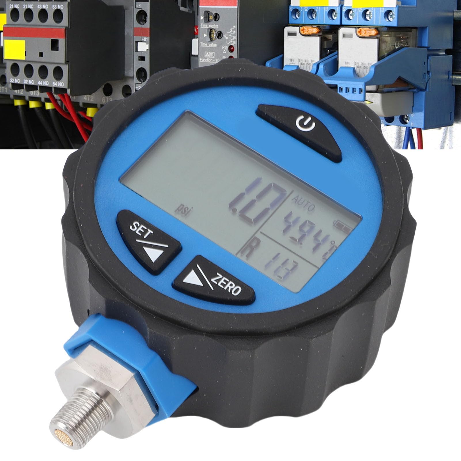 Yctze Manometri Digitali Impermeabili, da -14,5 a 500 Psi da -0,1 a 3,4 MPa Misuratore di Pressione Accurato con Display LCD con Letture Dati, Ideale per HVAC