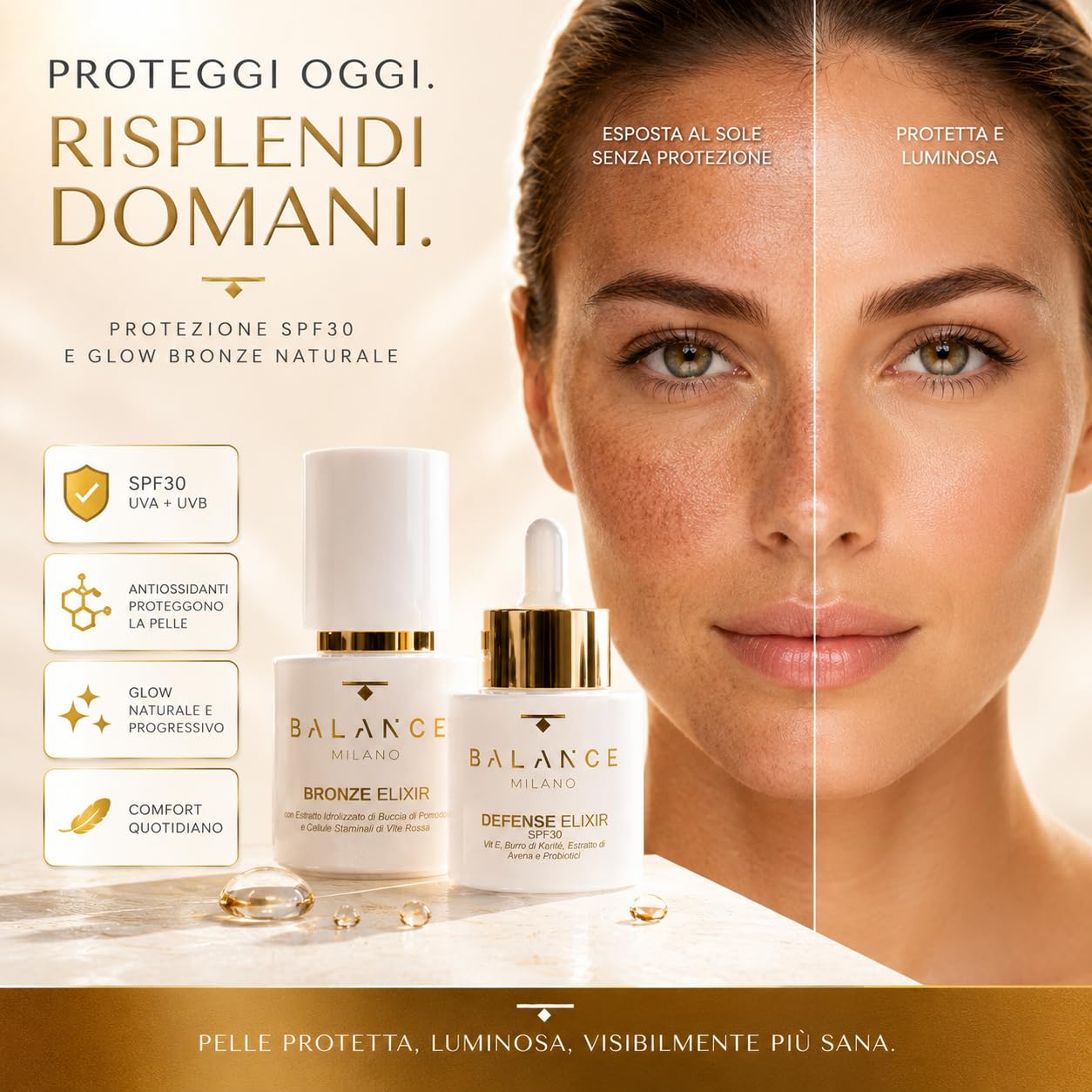 Kit Skincare Glow - Siero Autoabbronzante + Siero Viso SPF30-2x30ml