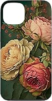 Vista 7 de Funda para iPhone 12/12 Pro Boho Shabby Chic Bohemio Rosas Vintage Flores Floral