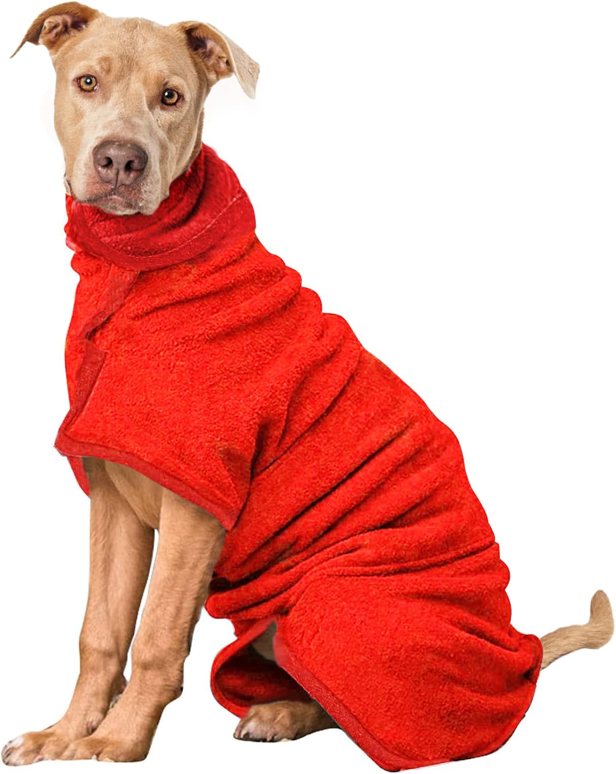 PETTOM Dog Drying Coat Dog Bathrobe Double Layers 400gsm Microfibre Dog