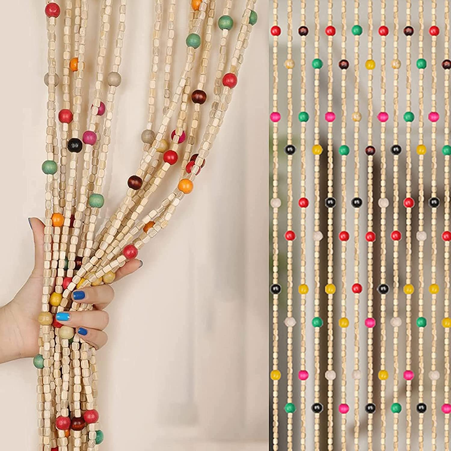 Wooden Beaded Curtains 48x84 Wooden Beaded Curtain At ₹ 500/piece In