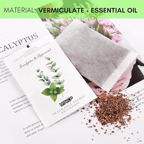 Miniatura 5 de MYARO 12 bolsas perfumadas para cajón y armario, bolsa de ambientador de larga duración, bolsas de popurri desodorizantes para armario, 6 aromas