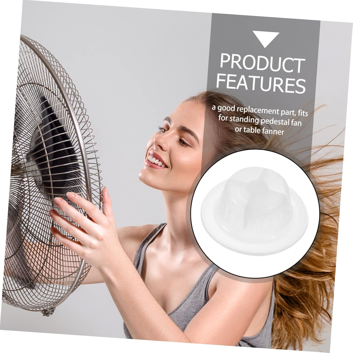 Housoutil 100pcs Fan Nut for Table Fans Easy Installation Plastic Replacement Caps Accessories for and Washable