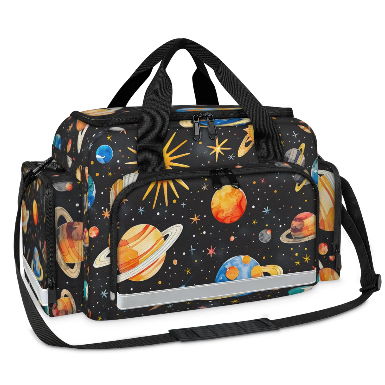 GzLeyigou First Aid Bags Empty, Starry Sky Planet Emergency Bag First Aid Kit Multiple Compartment Kit Carrier On Call Trauma Bag For Paramedics Emergency Medical Supplies Kit