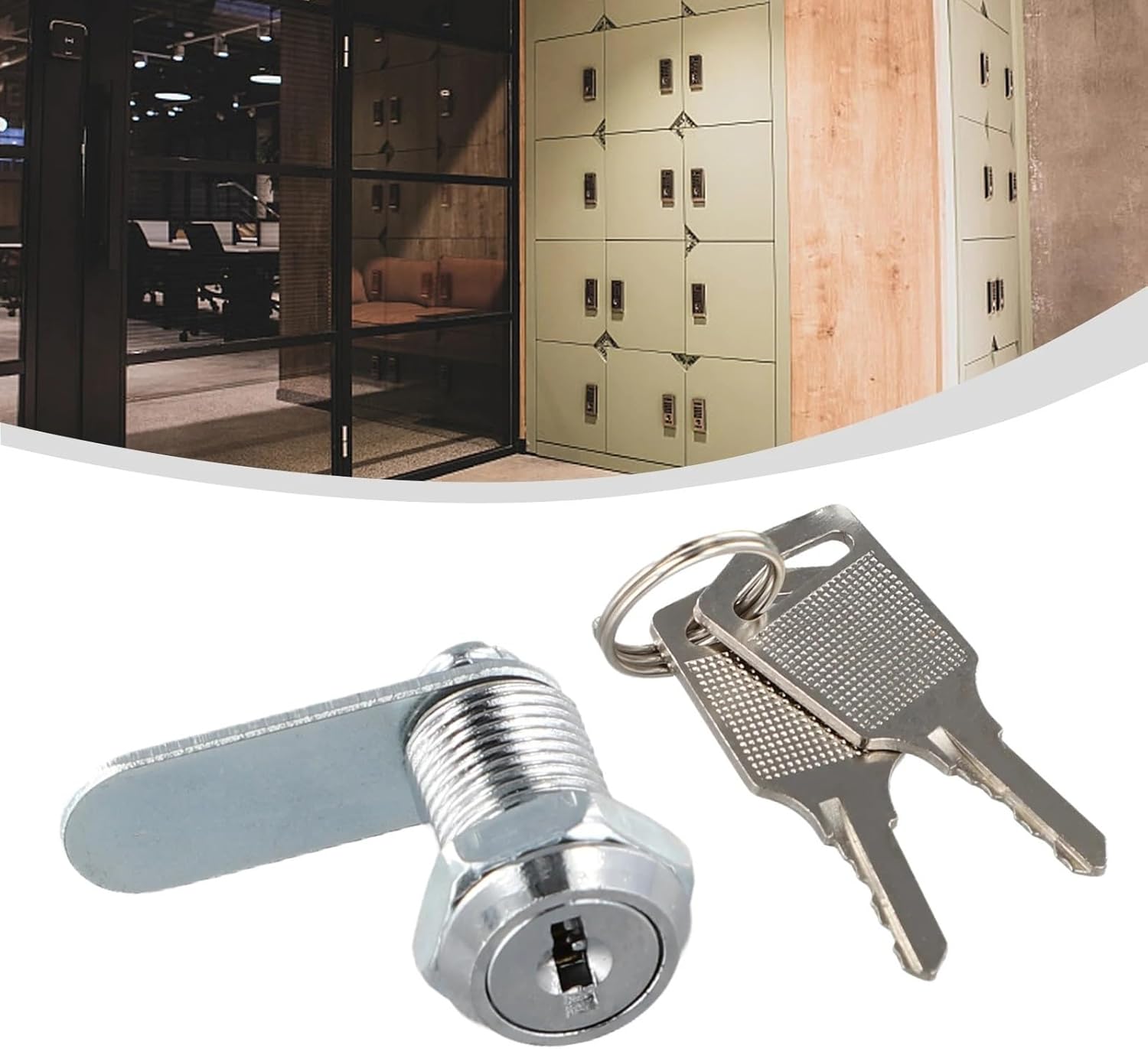 Aluminum Alloy Drawer Lock Cabinet Mailbox Filing Furniture Lock with Key Cabinet Lock Household Accessories 1Pcs