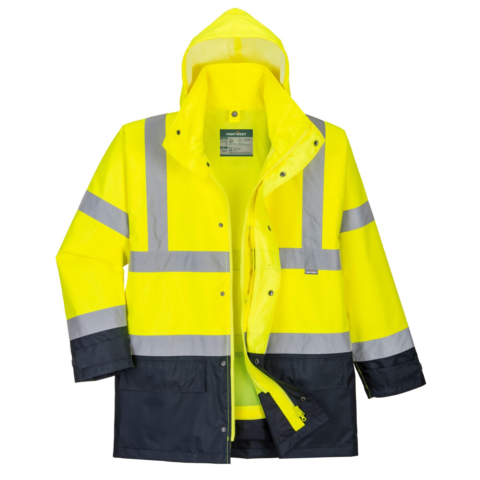 Portwest S768 Parka 5 en 1 Executive Paneles en Contraste Cinta Reflectante