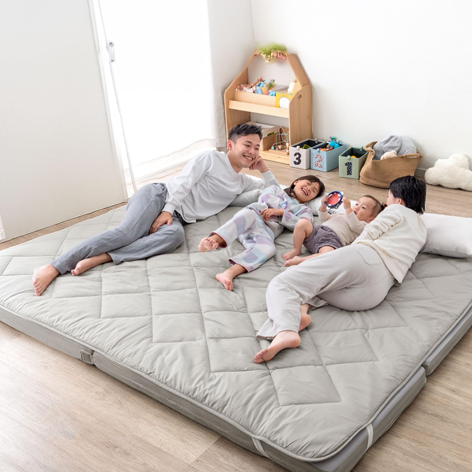 Amazon｜タンスのゲン マットレス 幅300cm 敷パット付き 厚8cm