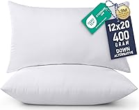 Utopia Bedding 12x20 Pillow Inserts Set of 2 White - Fluffy High-Rebound Throw Pillows for Sofa Bed Couch Decor