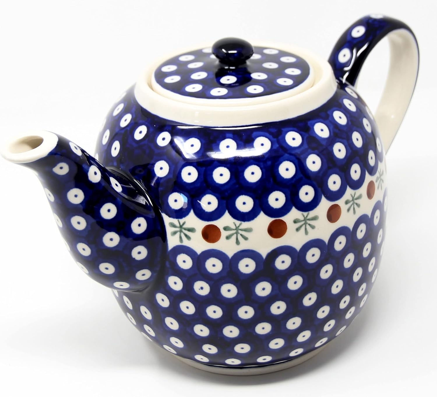 Polish Pottery Teapot 2.25 Quart in Nature Pattern from