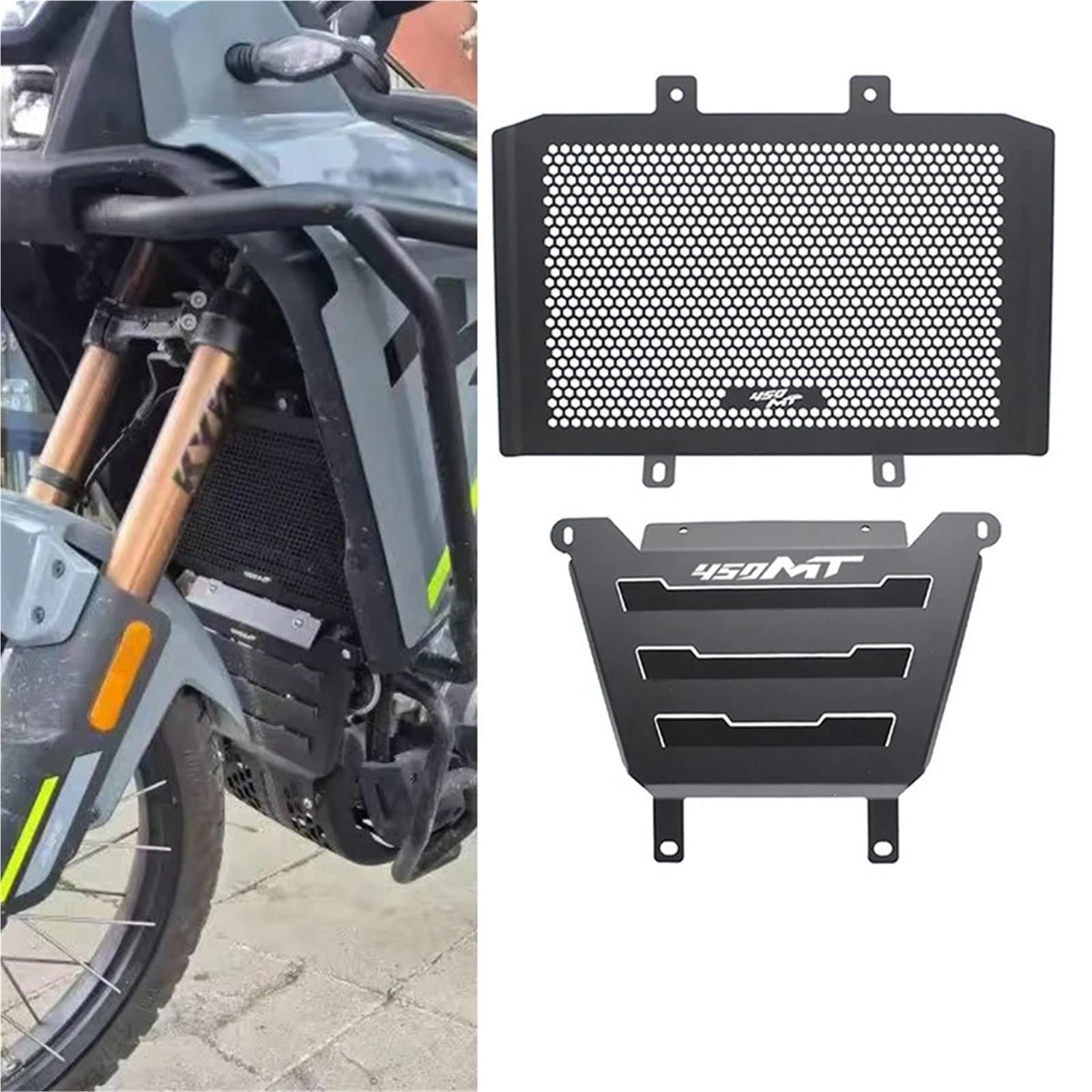 Adatto Per 450MT 2024 2025 2026 Protezione Protezione Radiatore Moto Copriradiatore per moto | Adatto Per 450MT 2024 2025 2026 Protezione Protezione Radiatore Moto(A Black NO L)