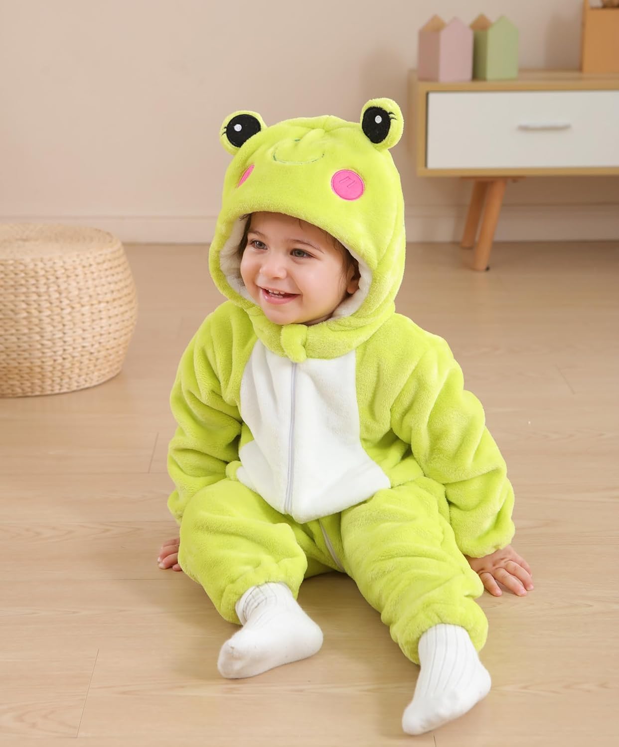 CuteOn Toddler Halloween Costume Onesie Cosplay Romper Christmas Infants Baby Costume Frog 3Months-4Years - Image 2
