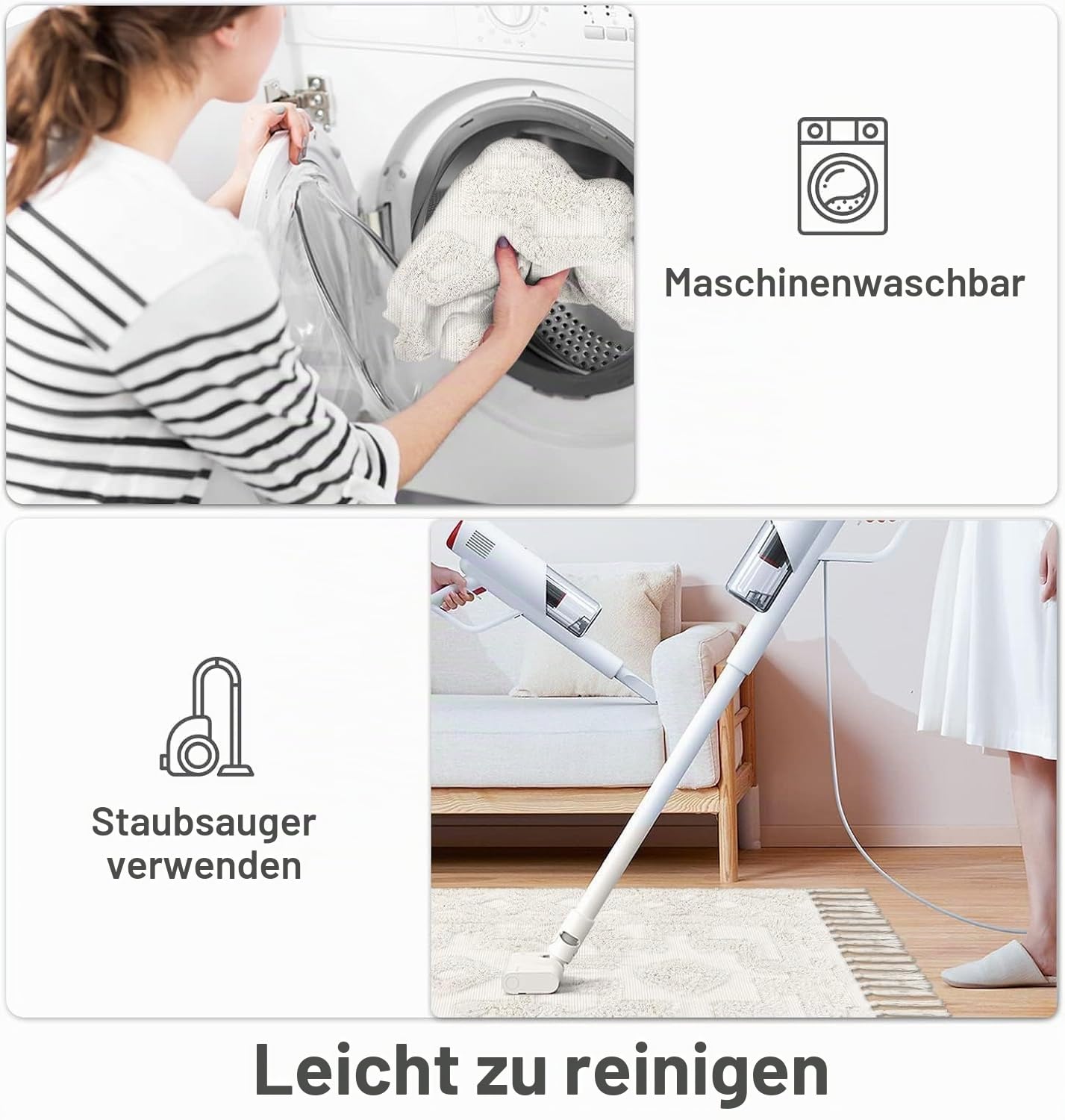 Boho-Flurläufer-Teppich, Baumwolle, waschbarer Küchenteppichläufer mit Quasten, handgewebter Läuferteppich, marokkanischer Teppich für Flure, Schlafzimmer, Badezimmer (Beige, 60 x 180 cm)