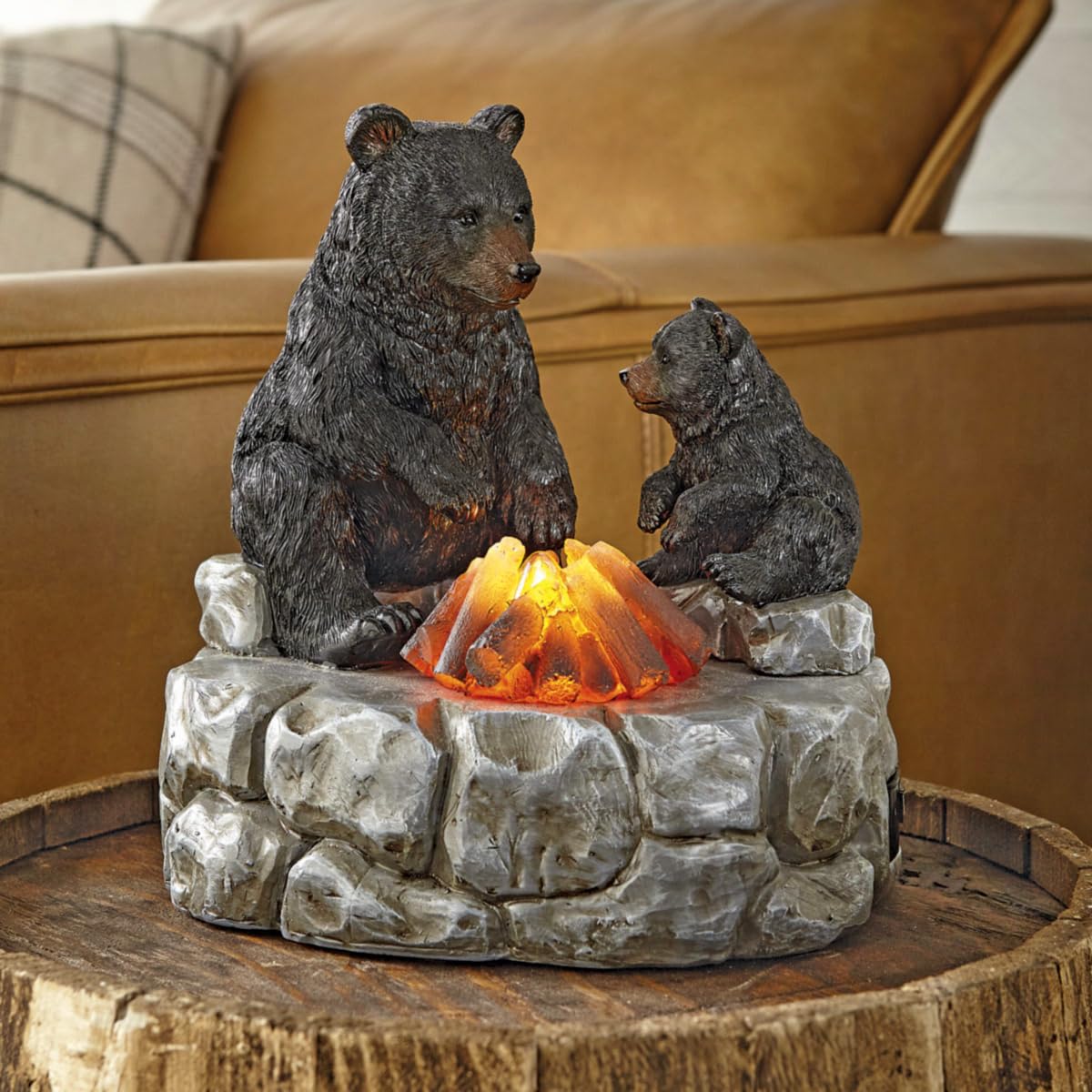 BLACK FOREST DECOR Campfire Bears Nightlight