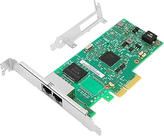 1Gb PCI-E NIC Network Card for Intel I350-T2V2,10MbE/100MbE/1GbE Copper Dual RJ45 Ports, with Intel I350-AM2 Chip,1GbE PCI Express 2.1 X4 Ethernet Adapter Support Windows/Linux/VMware