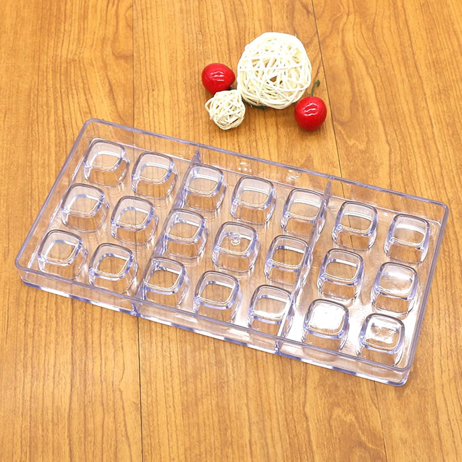 Binwat 21 Grid Chocolate Candy Mold PC Polycarbonate Chocolate Making Mould (Cube Shape) - Image 5
