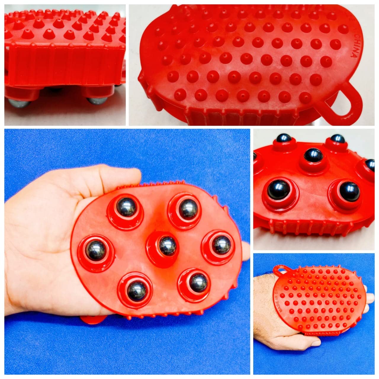 7 Ball Rolling Magnetic Manual 360 Degree Massager Stress Reliever, Multicolour 7 Ball Rolling Magnetic Manual 360 Degree Massager Stress Reliever, Multicolour