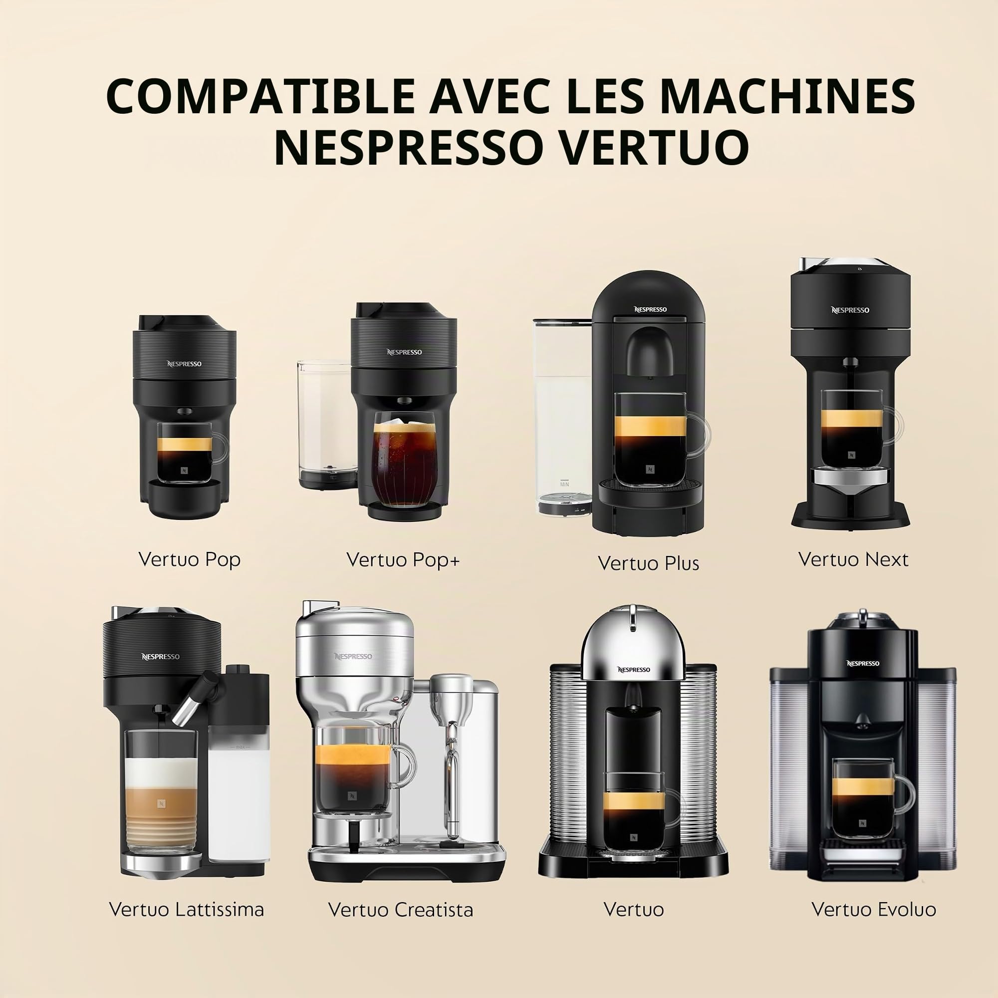 Nespresso Vertuo, Orafio, torréfaction moyenne, 50 capsules d'expresso