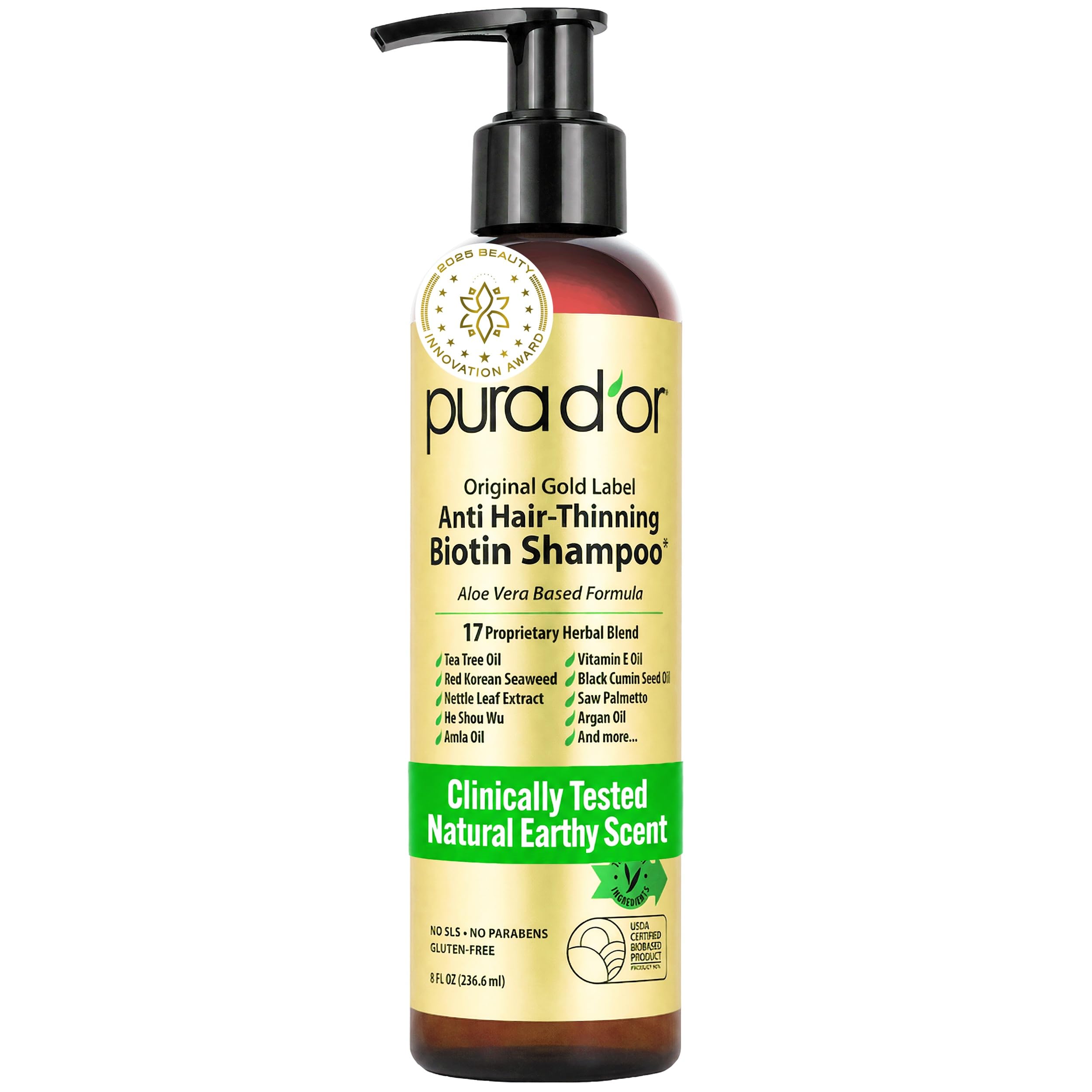 PURA D'OR Original Gold Label Anti-Thinning Biotin Shampoo
