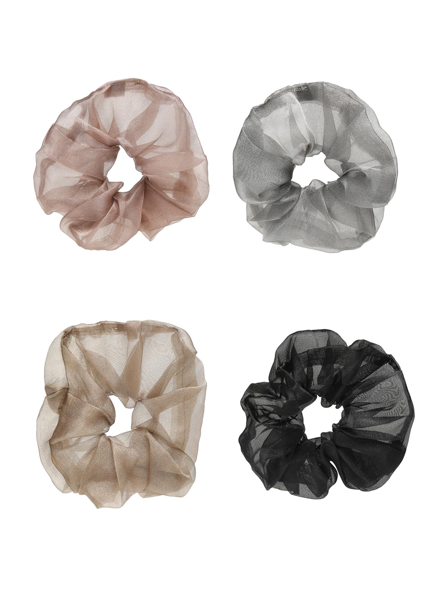 Yellow Chimes Scrunchies for Women Hair Accessories for Women 4 Pcs Satin Scrunchies Set Rubber Bands Metallic Colour Scrunchie Ponytail Holders Hair Ties for Women and Girls Gifts for Women and Girls (B09MFG59C3) Amazon Price History, Amazon Price Tracker